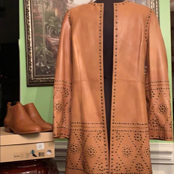 Oscar de la Renta Jackets & Blazers - Vintage Oscar de la Renta lamb skin leather jacket